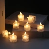 Cross-border exclusive supply of smokeless led electronic candle lamps wholesale, transparent small tea wax, Christmas, birthday, proposal decoration details Picture